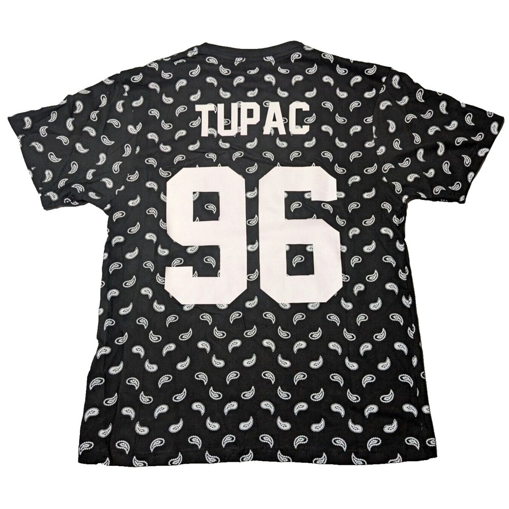 Eleven Paris TUPAC 96 Men Medium Black AOP Paisley Print‎ Hupa T-Shirt